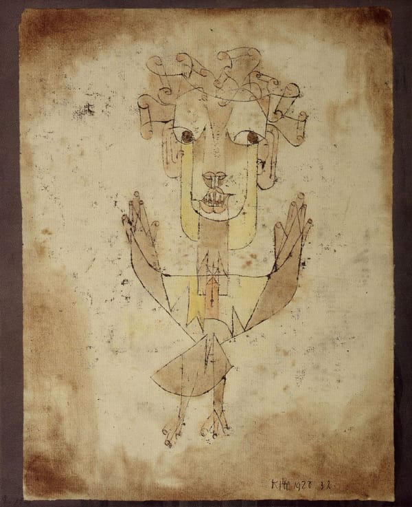 Paul Klee's Angelus Novus, which Walter Benjamin called "The Angel of History"